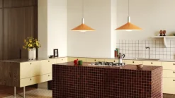 Tala Bower, pendellampa C600, med Oval II-lampa, gul