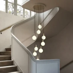 Tala Brass Nine taklampa med Sphere IV-lampor