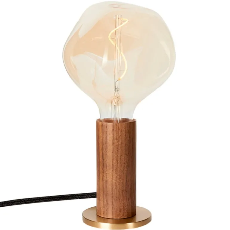 Tala Knuckle bordslampa med Voronoi I-lampa, valnöt