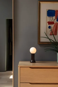 Tala Shore bordslampa, buteljbrun