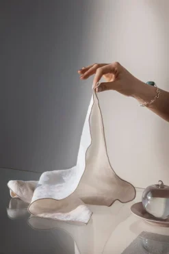 Tameko Merrow servett, 50 x 50 cm, set om 4, vit