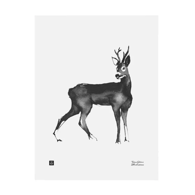 Teemu Järvi Illustrations Deer poster, 30 x 40 cm