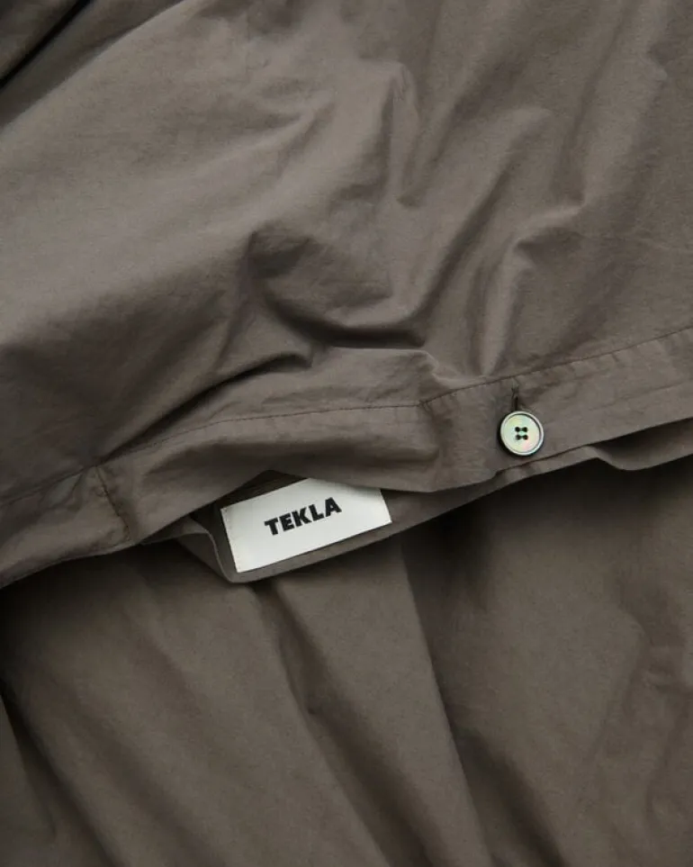 Tekla Enkelpåslakan, 150 x 210 cm, mörkt brungrå