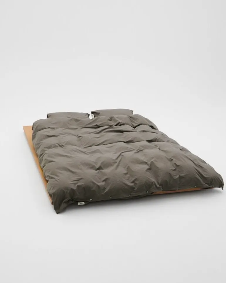 Tekla Enkelpåslakan, 150 x 210 cm, mörkt brungrå