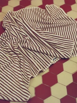 Tekla Gästhandduk, kodiakbruna ränder