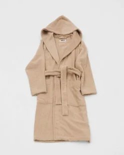 Tekla Morgonrock med huva, siena