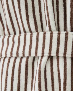 Tekla Morgonrock med huva, kodiakbruna ränder