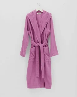 Tekla Morgonrock med huva, magenta