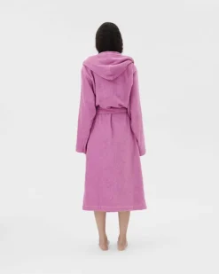 Tekla Morgonrock med huva, magenta