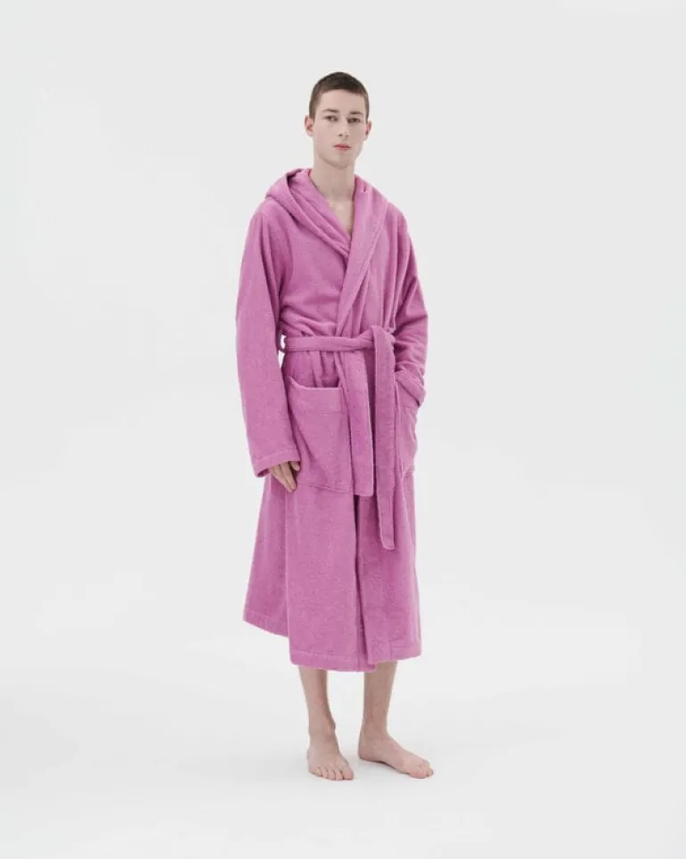 Tekla Morgonrock med huva, magenta