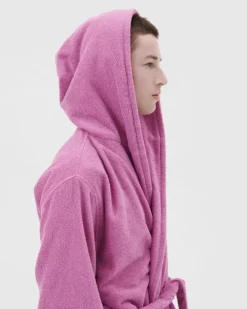 Tekla Morgonrock med huva, magenta