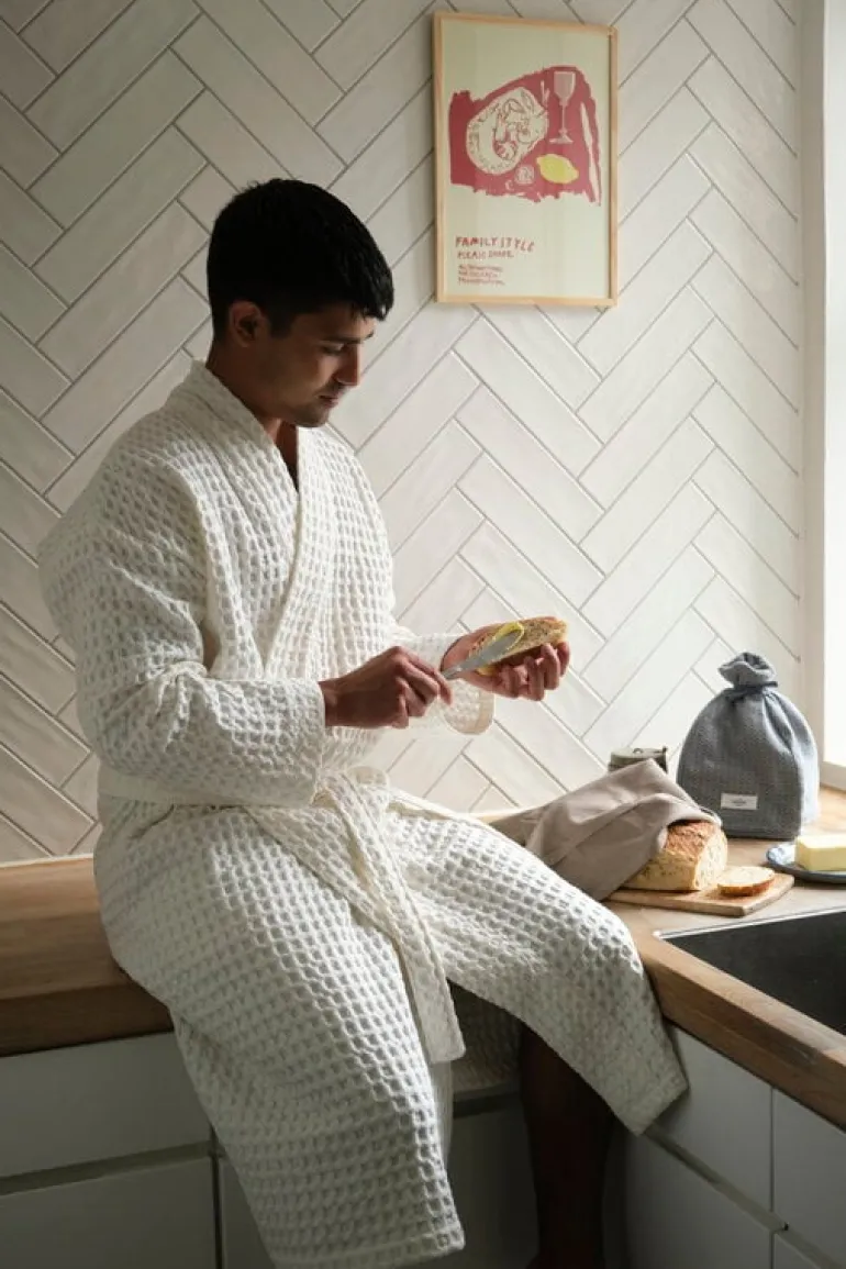 The Organic Company Big Waffle morgonrock, naturvit