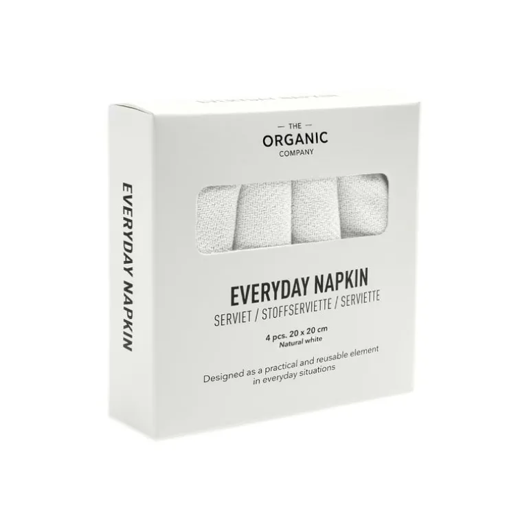 The Organic Company Everyday servett, 4-pack, natural white