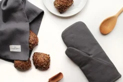 The Organic Company Kökshandduk, mörkgrå