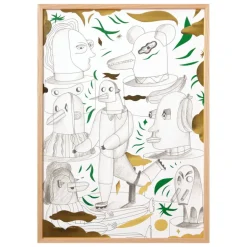 The Wrong Shop Animalotèque-affisch med ekram, 49,5 x 69,5 cm