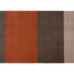 Tica Copenhagen Stripes horisontell matta, 90 x 130 cm, brun - terrakotta