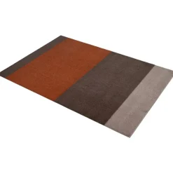 Tica Copenhagen Stripes horisontell matta, 90 x 130 cm, brun - terrakotta