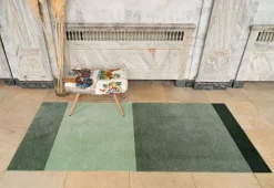 Tica Copenhagen Stripes Horizontal matta, 90 x 200 cm, grön