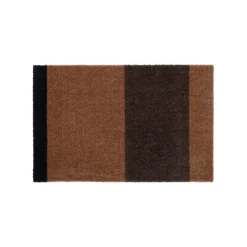 Tica Copenhagen Stripes Horizontal matta, 40 x 60 cm, konjak - mörkbrun - svart