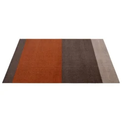 Tica Copenhagen Stripes horisontell golvmatta, 60 x 90 cm, brun - terrakotta