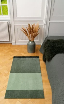 Tica Copenhagen Stripes Horizontal matta, 67 x 120 cm, grön