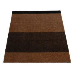 Tica Copenhagen Stripes Horizontal matta, 60 x 90 cm, konjak - mörkbrun - svart