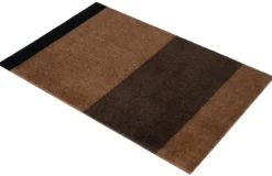 Tica Copenhagen Stripes Horizontal matta, 60 x 90 cm, konjak - mörkbrun - svart