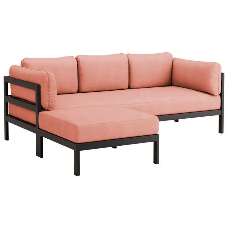 TIPTOE Easy fotpall, grafit svart - vintage rosa