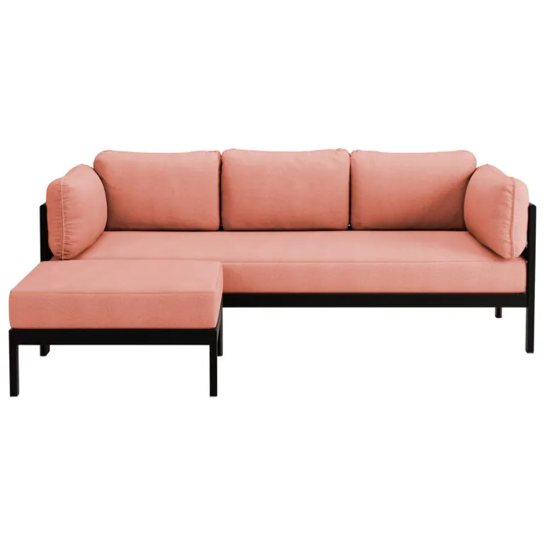 TIPTOE Easy fotpall, grafit svart - vintage rosa