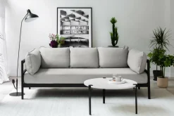 TIPTOE Easy 3-sits soffa, grafit svart - ljunggrå