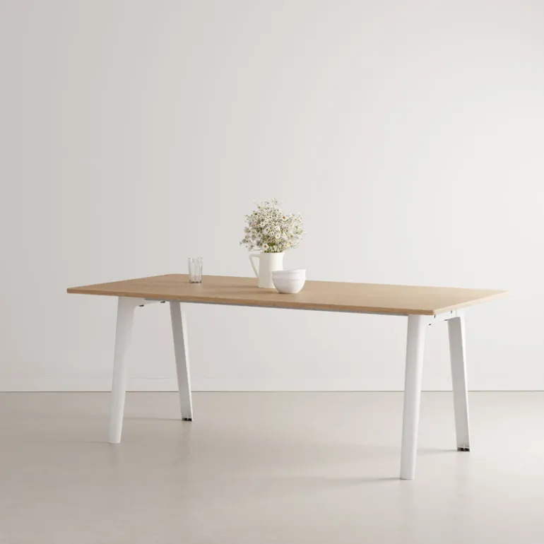 TIPTOE New Modern bord 190 x 95 cm, ek - molnvit