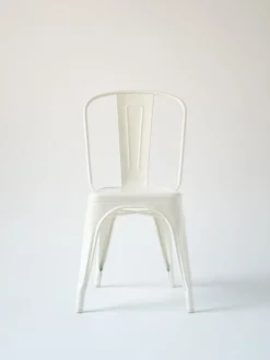 Tolix Chair A, glansigt vit
