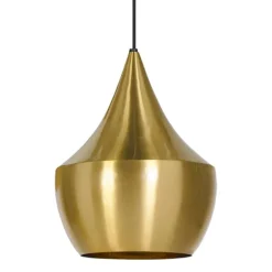 Tom Dixon Beat Fat LED-pendel, borstad mässing