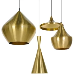 Tom Dixon Beat Fat LED-pendel, borstad mässing