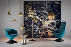 Tom Dixon Beat Fat LED-pendel, borstad mässing