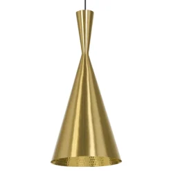 Tom Dixon Beat Tall LED-pendel, borstad mässing