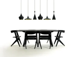 Tom Dixon Beat Tall LED-pendel, svart