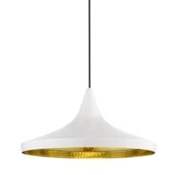 Tom Dixon Beat Wide LED-pendel, vit
