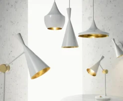 Tom Dixon Beat Wide LED-pendel, vit