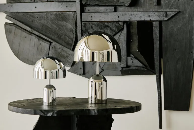 Tom Dixon Bell bärbar LED-bordslampa, silver