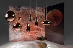 Tom Dixon Koppar LED rund pendel, 45 cm