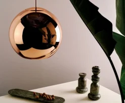 Tom Dixon Koppar LED rund pendel, 45 cm