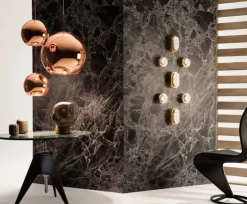 Tom Dixon Koppar LED-pendel, rund, 25 cm