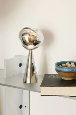 Tom Dixon Melt bärbar LED-bordslampa, silver