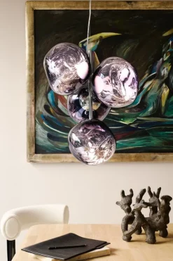 Tom Dixon Melt Chandelier Mini pendellampa, LED, rök