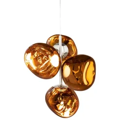 Tom Dixon Melt Chandelier Mini pendellampa, LED, guld