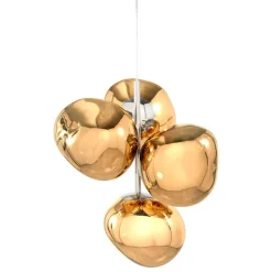 Tom Dixon Melt Chandelier Mini pendellampa, LED, guld
