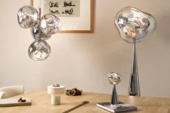 Tom Dixon Melt Chandelier Mini pendellampa, LED, silver