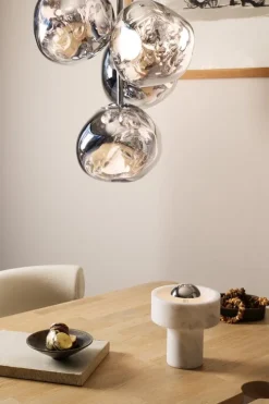 Tom Dixon Melt Chandelier Mini pendellampa, LED, silver