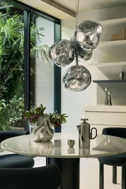 Tom Dixon Melt Chandelier Mini pendellampa, LED, silver
